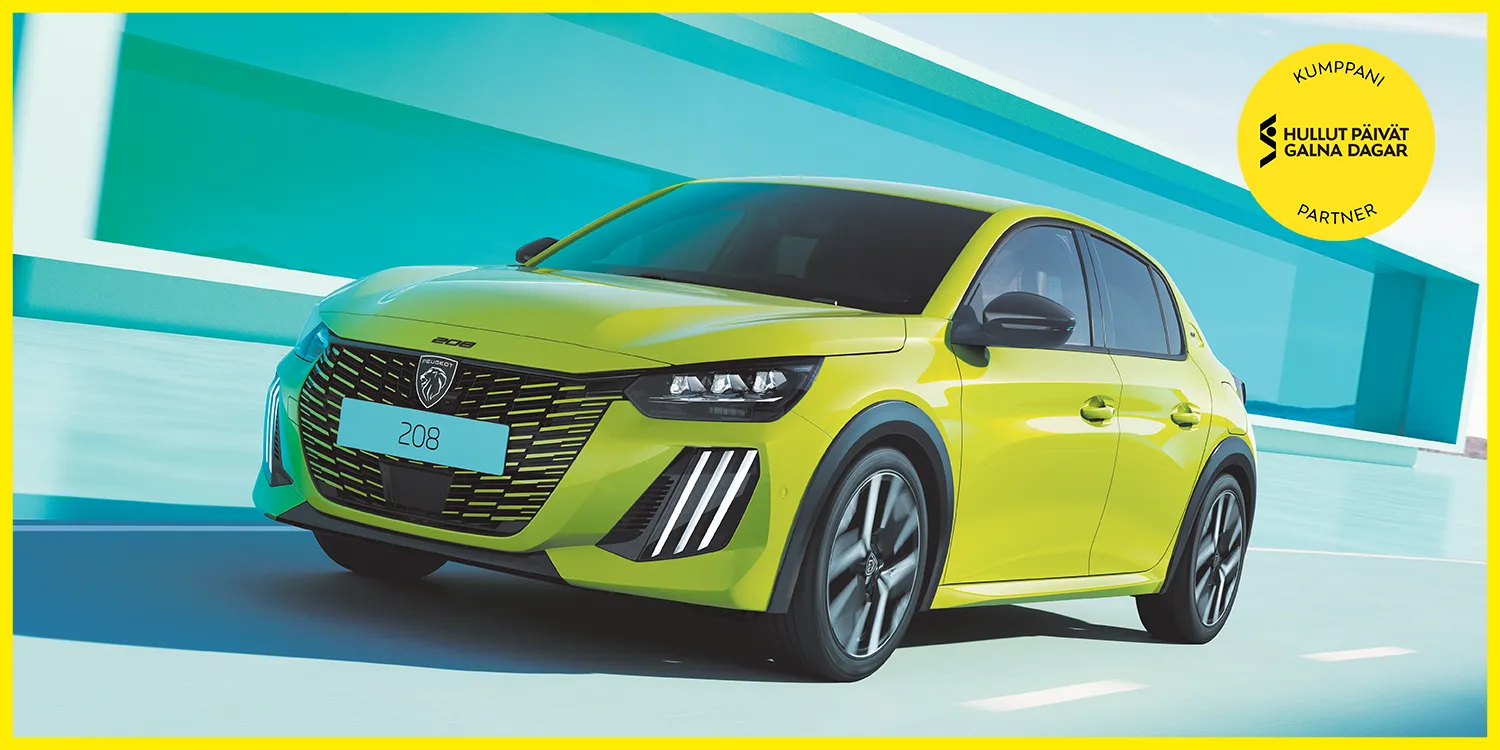 Peugeot 208  hullut päivät kumppanitarjous  Mäkelän Auto Järvenpää